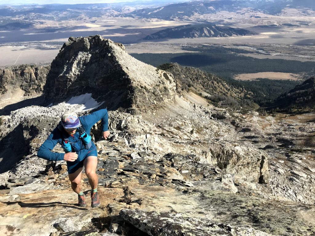 Running up Buck Mountain on an alpine mission